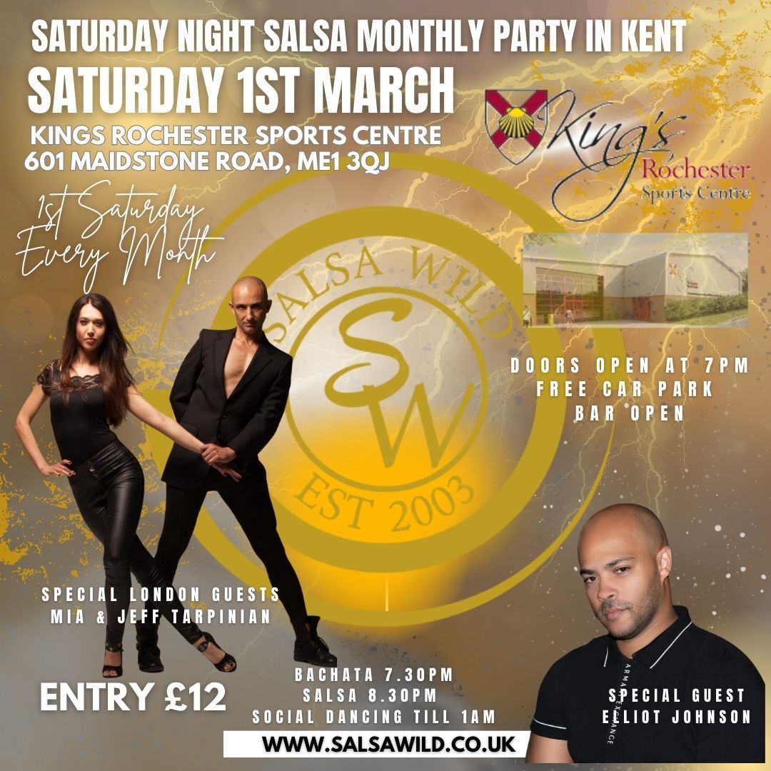 Saturday Night Salsa Monthly Party at Kings Rochester Sports Centre (1st Saturday every Month)