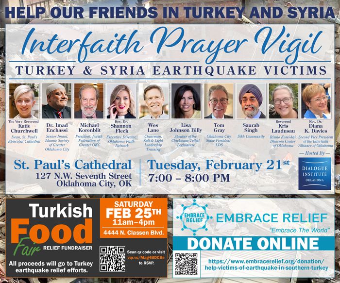 Interfaith Prayer Vigil for Turkey-Syria Earthquake Victims