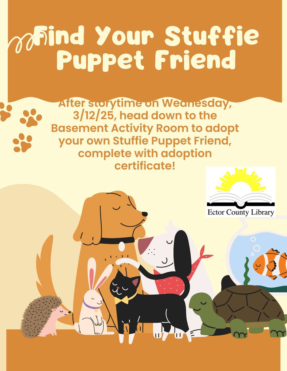 Adopt a Stuffie Puppet Friend