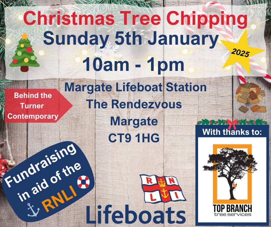 RNLI Margate Christmas Tree Chipping 2025