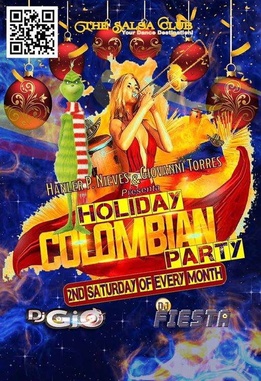 HOLIDAY NOCHE COLOMBIANA! 2  Salsa Dance Lessons, 2 DJs & Dancing
