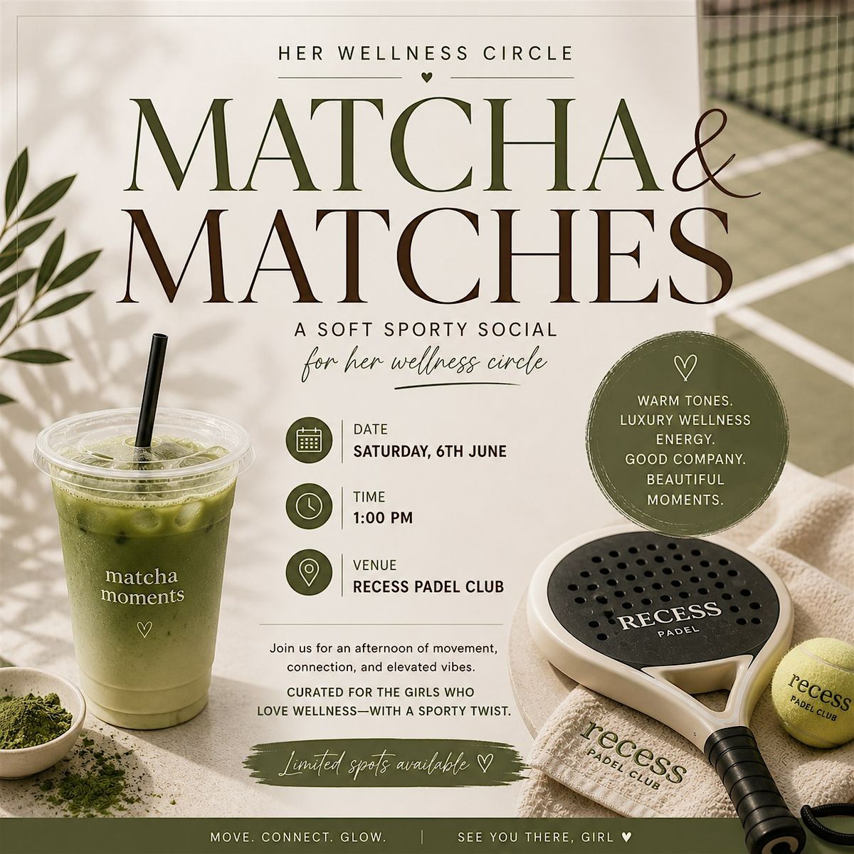 Matcha &Matches padel session