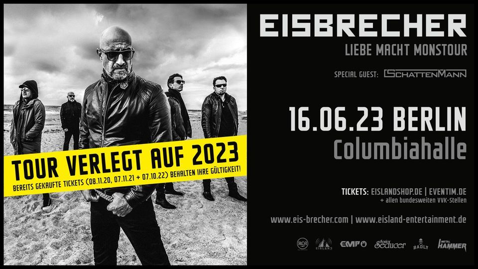 Eisbrecher - Tour 2020->2021->2022->2023 Berlin | Columbiahalle