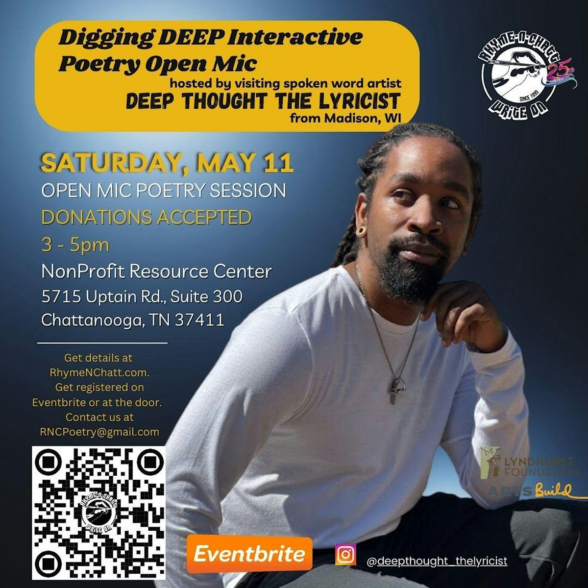 Digging Deep Open Mic Poetry Session led by Deep Thought the Lyricist with DJ Diego