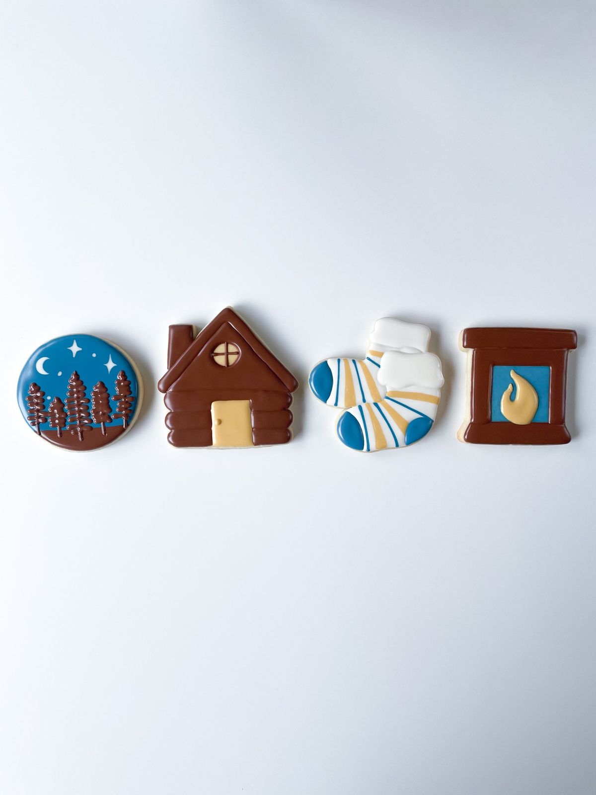 Cozy Cabin Cookie Decorating & Medium Project Workshop Collaboration