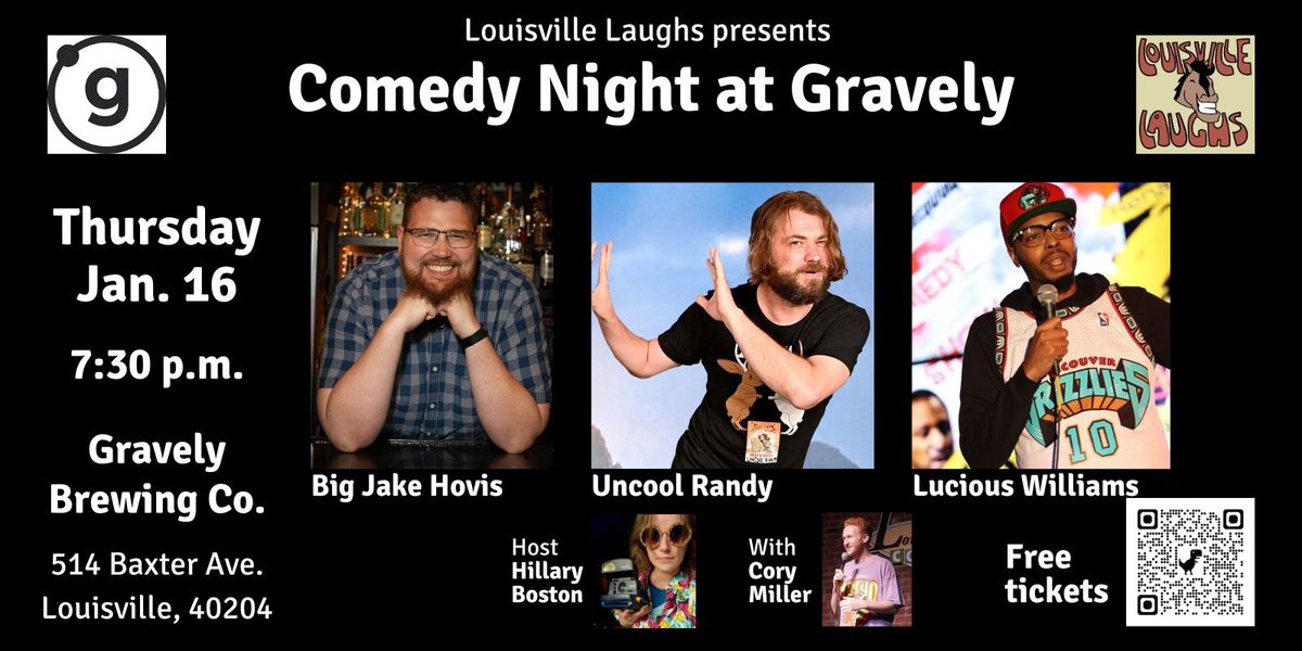 Jan. 16 Comedy Night at Gravely