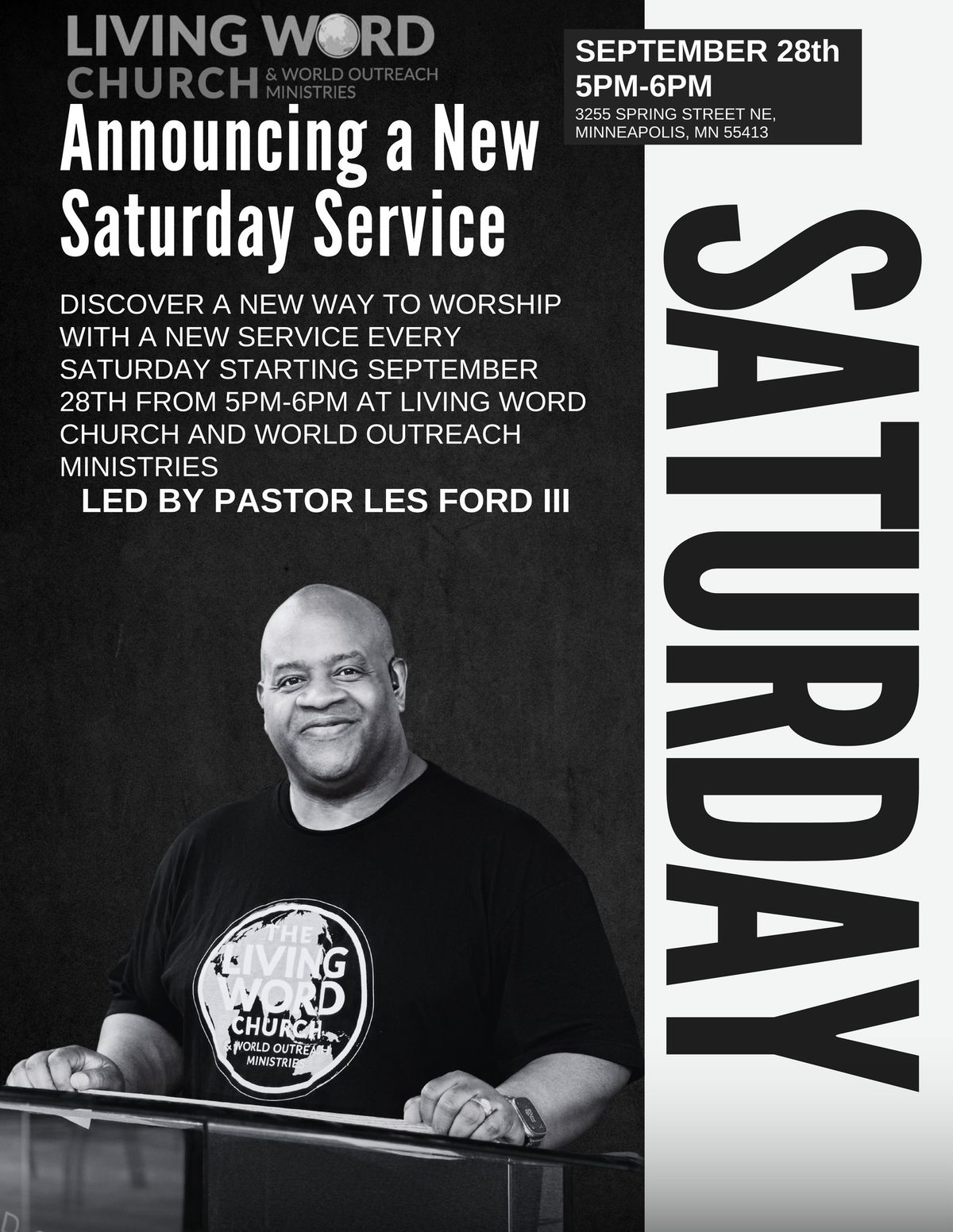 Living Word Church and World Outreach Ministries *NEW* Saturday Service