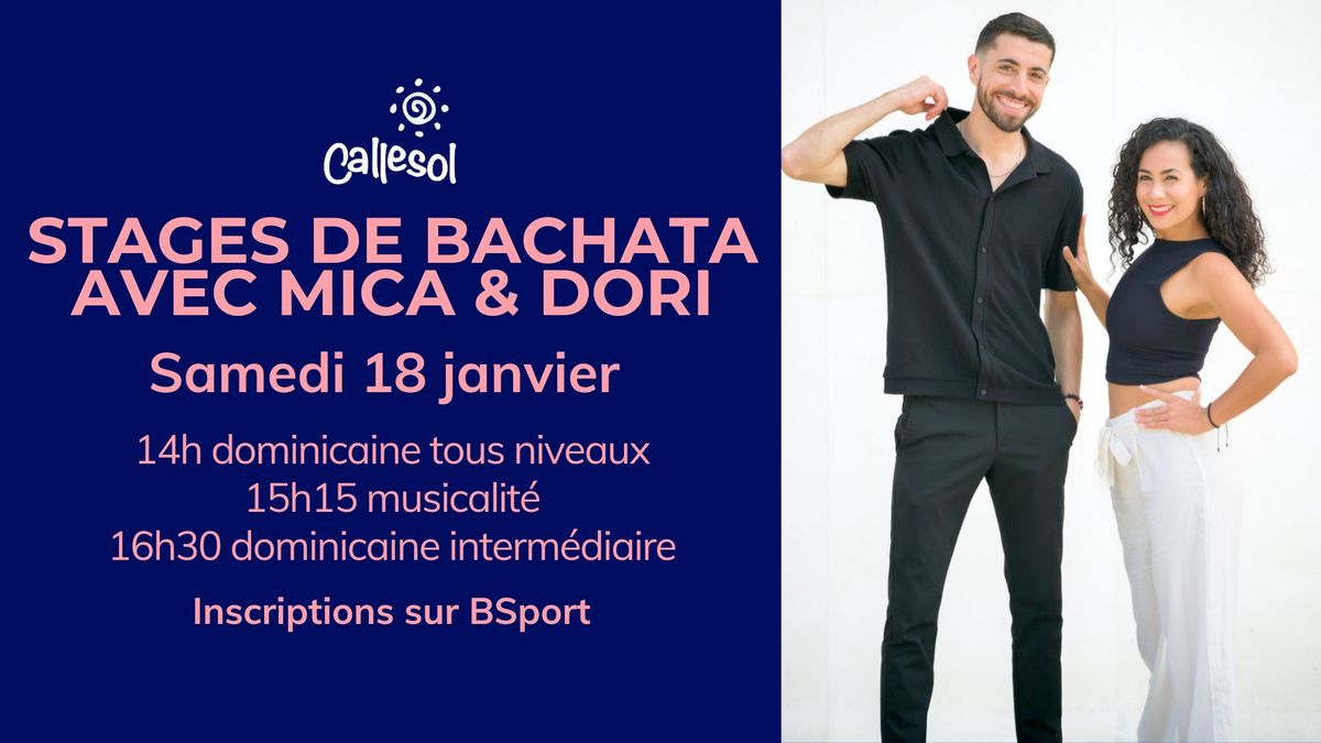 Stages de bachata dominicaine\/traditionnelle avec Mica et Dori