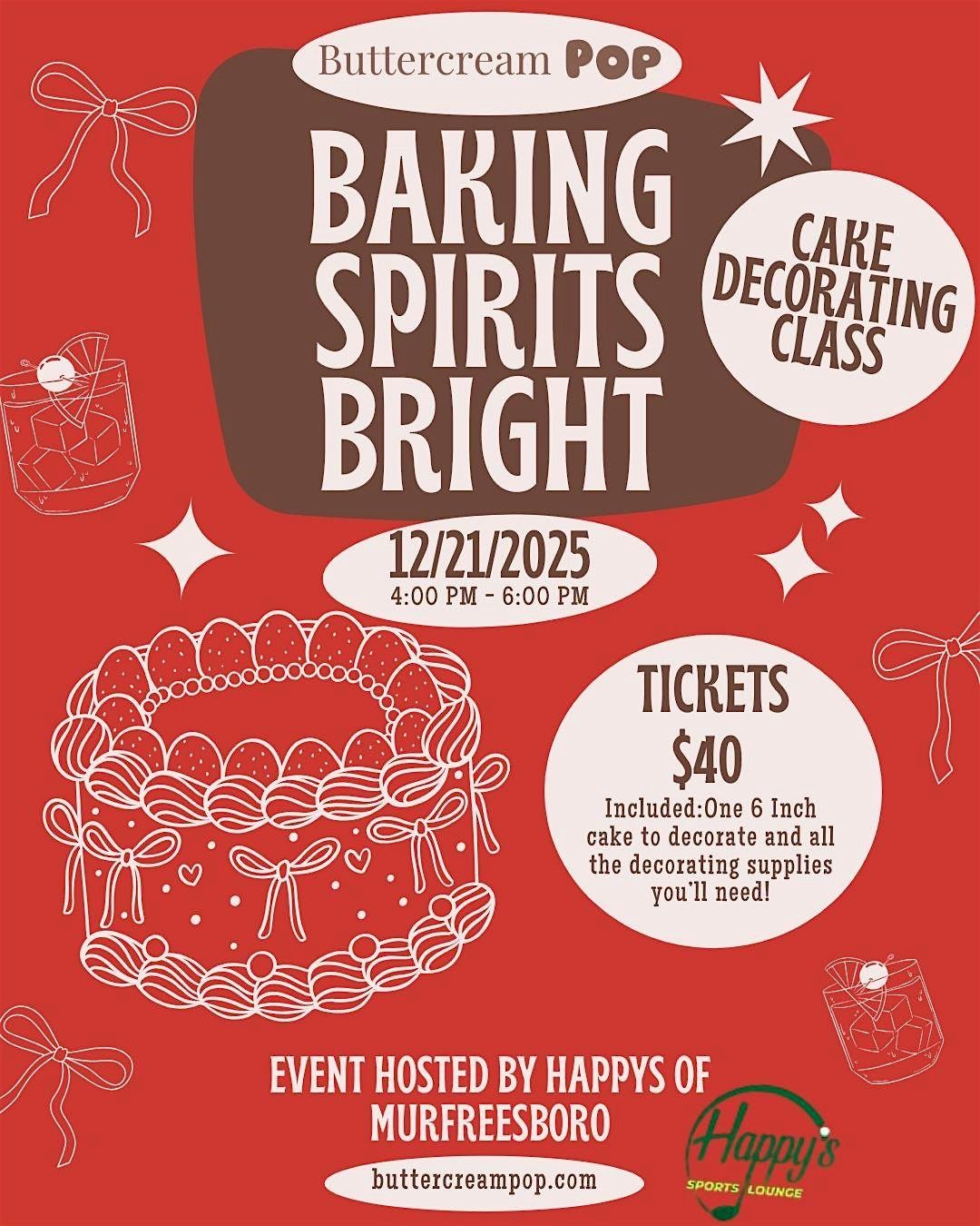 Baking Spirts Bright: Cake Decorating Class