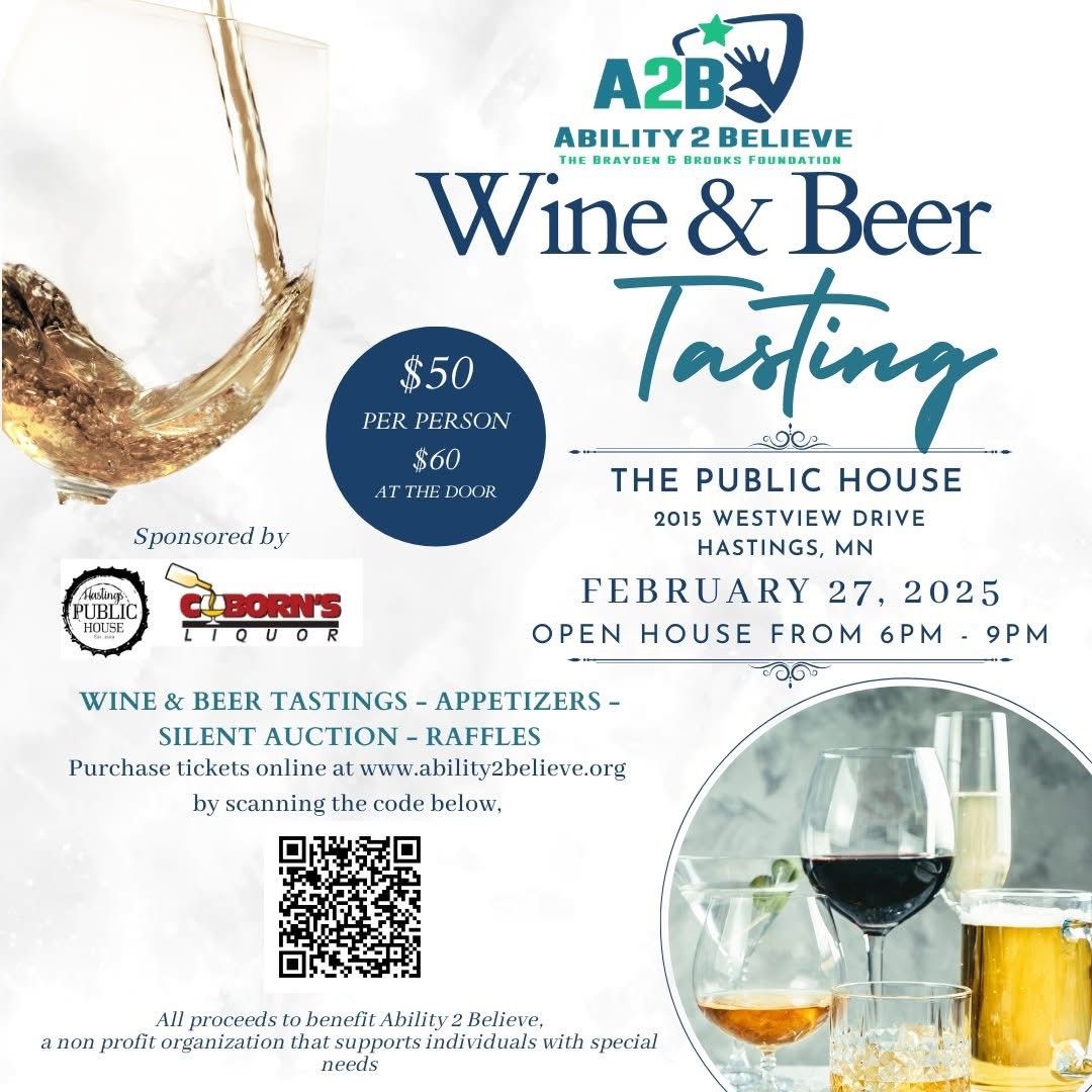 Ability 2 Believe Wine & Beer Tasting 