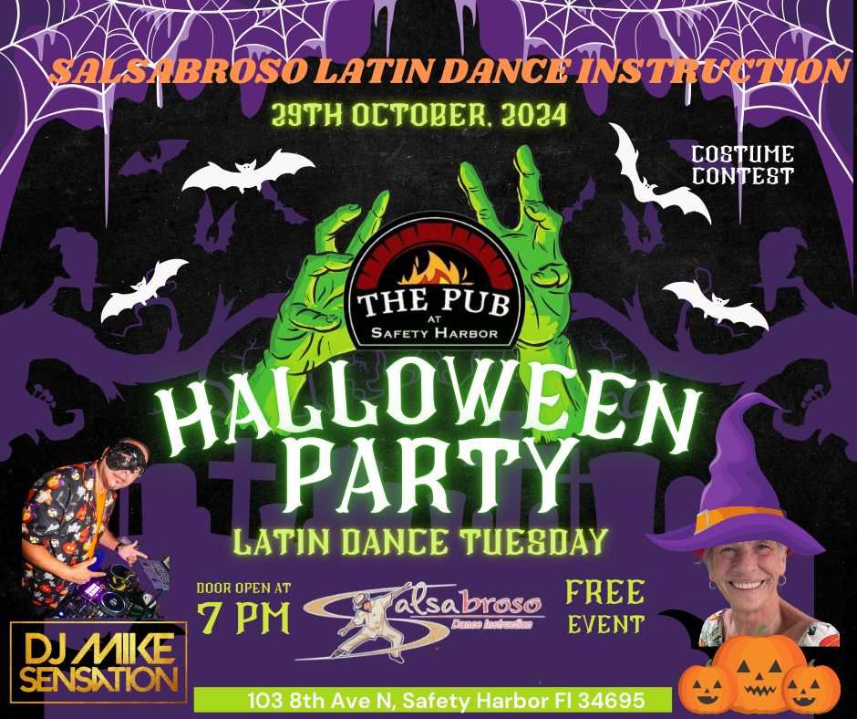 SALSABROSOS' LATIN DANCE TUESDAY- HALLOWEEN PARTY