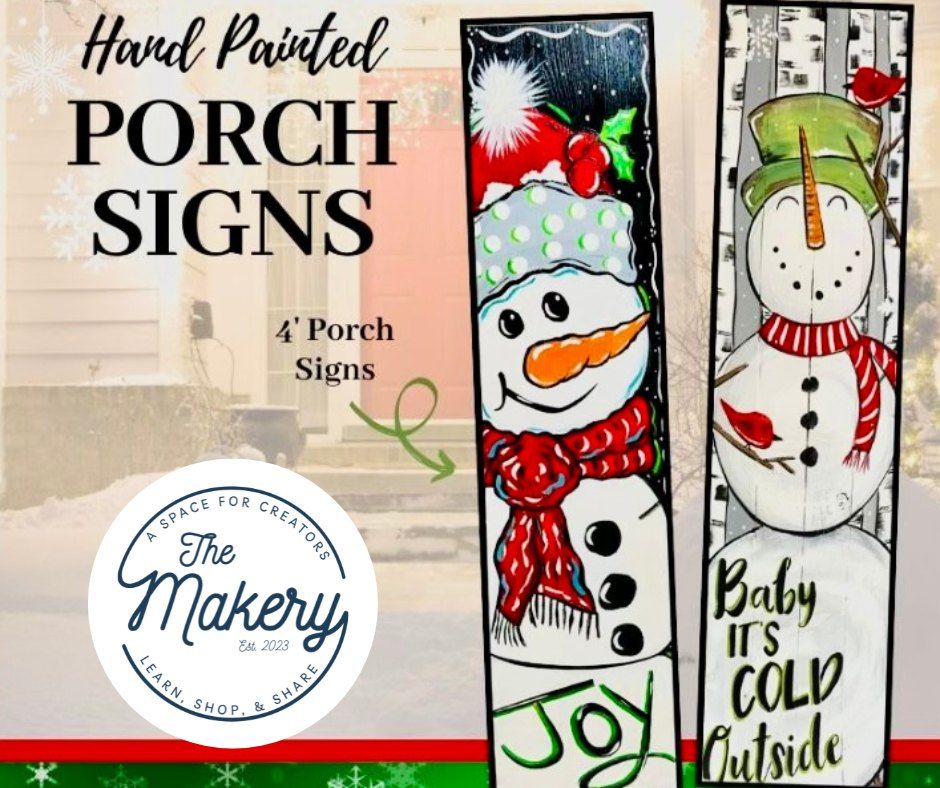 Winter Porch Sign: Paint and Sip