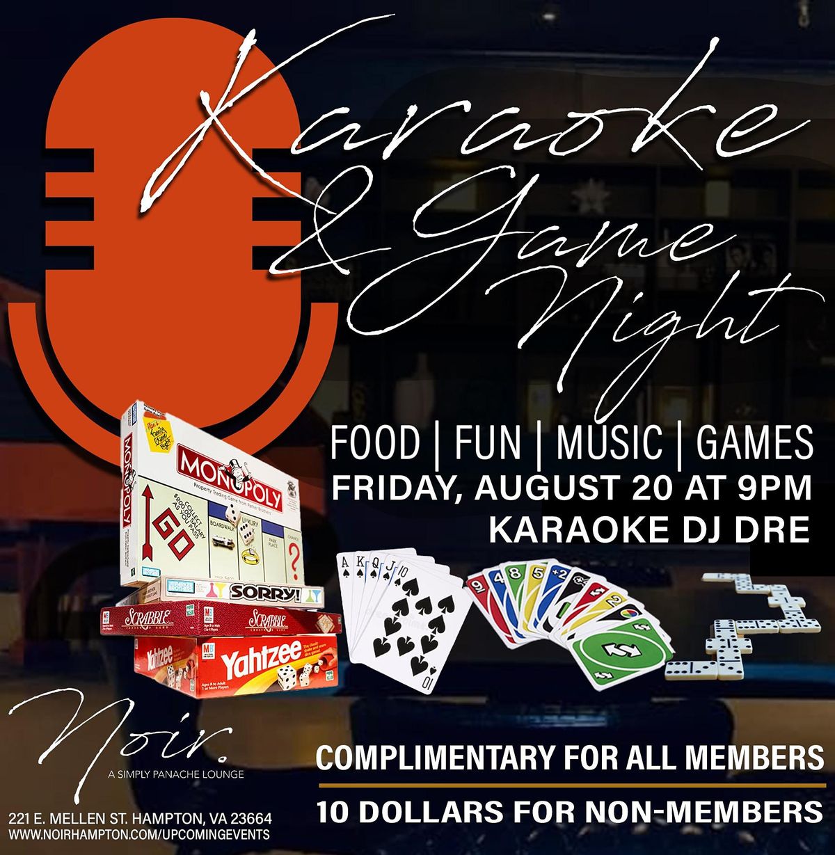 KARAOKE & GAME NIGHT @ NOIR