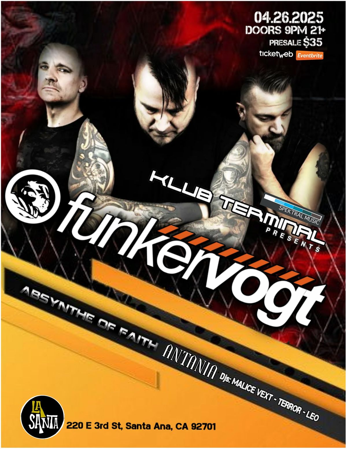 FUNKER VOGT Live in SANTA ANA CA. 04.26.2025