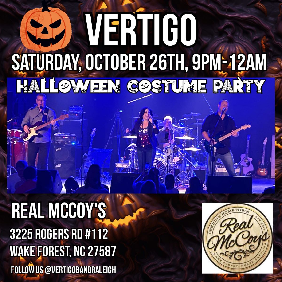 Vertigo HALLOWEEN COSTUME PARTY at Real McCoy's 