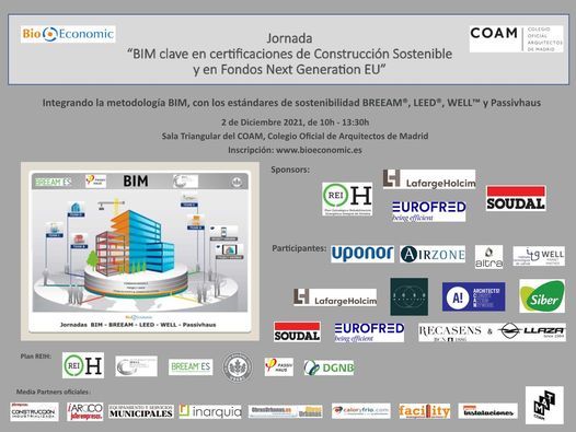 Jornada \u201cBIM clave certificaciones Construcci\u00f3n Sostenible y Fondos NGEU\u201d en el COAM