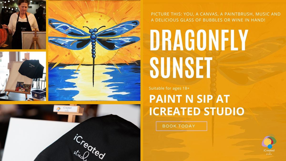 Studio Paint n Sip - Dragonfly Sunset