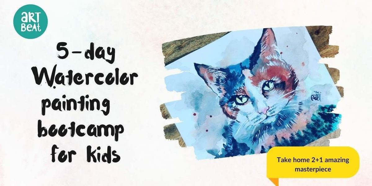 5-day Watercolor painting bootcamp for kids