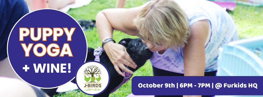 Puppy Yoga + Wine, 21+