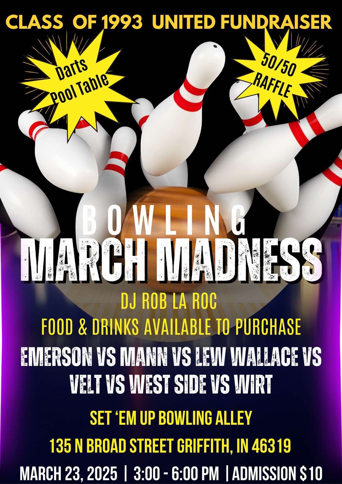 C\/O 93 United Bowling March Madness Fundraiser 