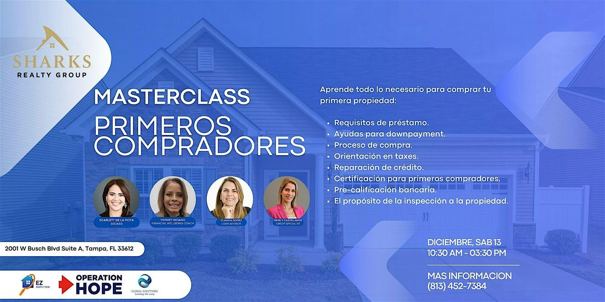 MASTERCLASS: PRIMEROS COMPRADORES