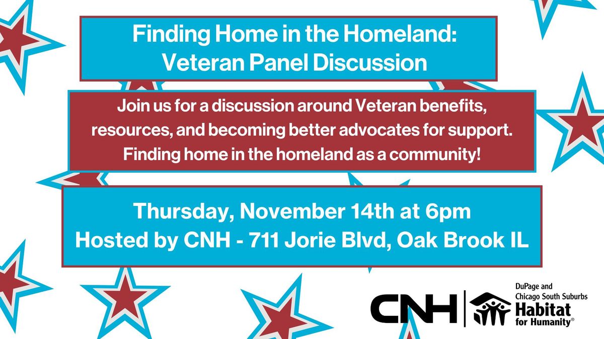 Finding Home in the Homeland: Veteran Panel Discussion