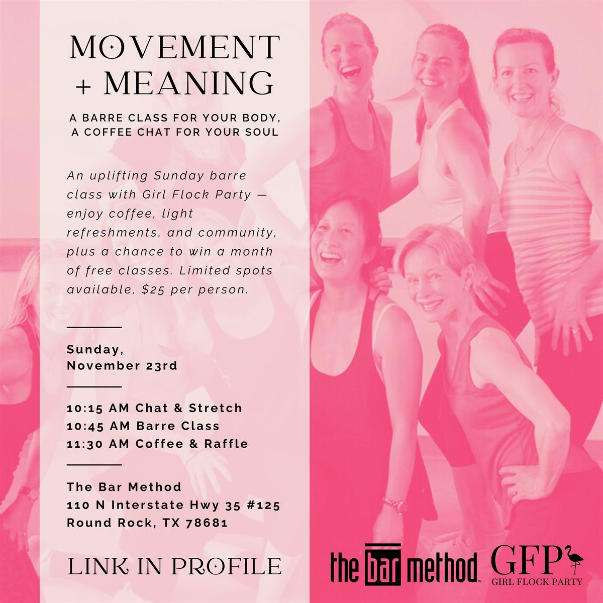 "Movement + Meaning" Barre Class