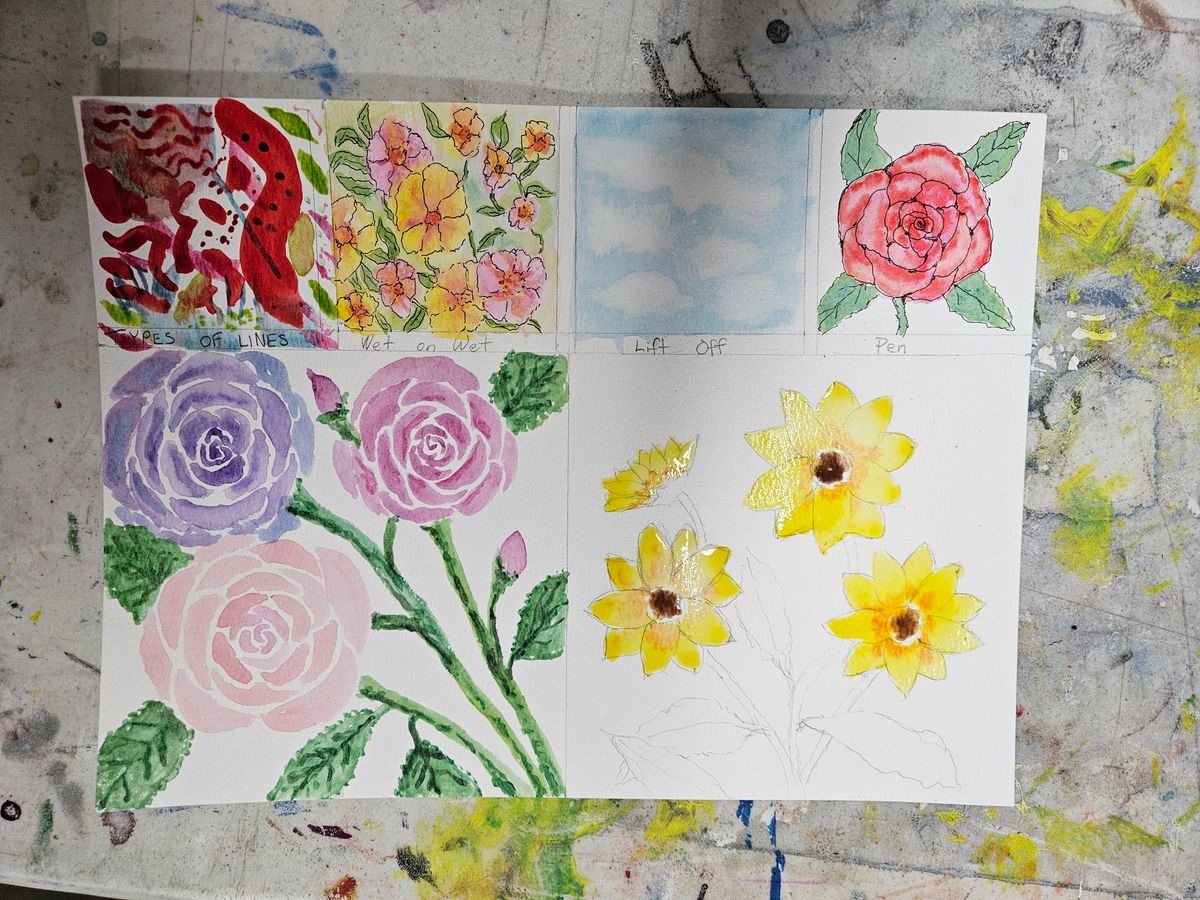 Watercolor Wednesday at TASI (Florals)