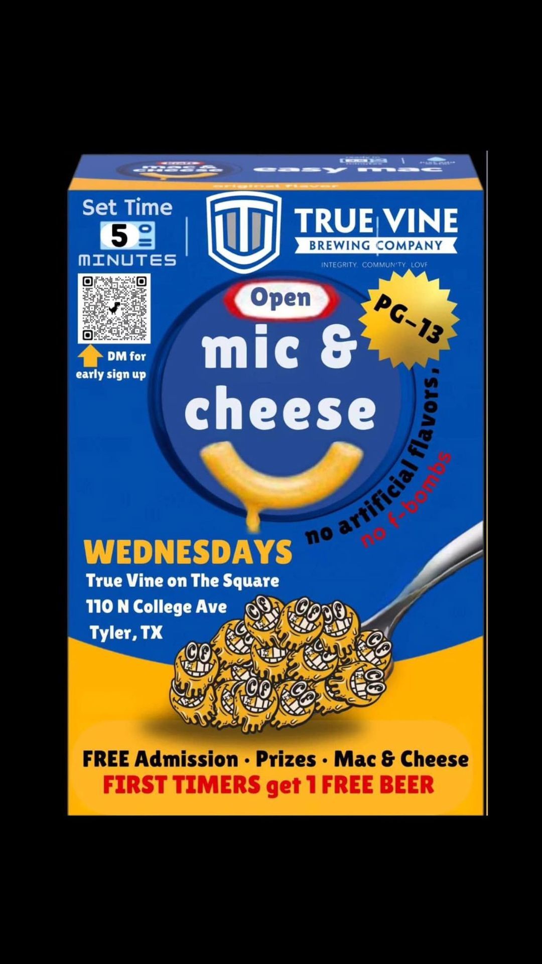 Open Mic & Cheese @ True Vine Downtown 