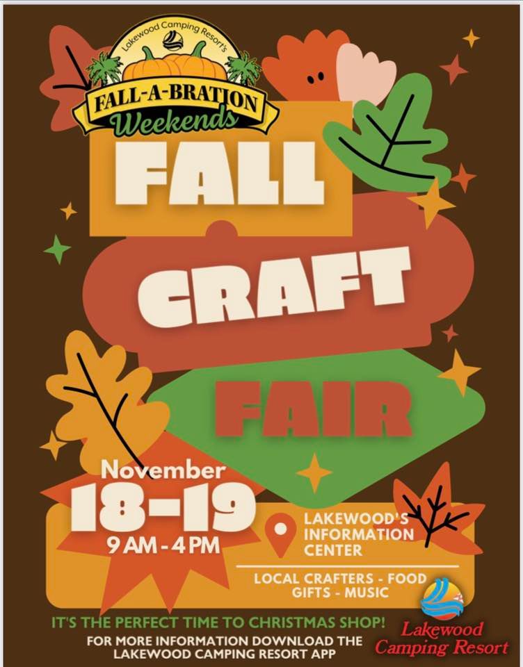 Fall Craft Fair @Lakewood Camping Resort