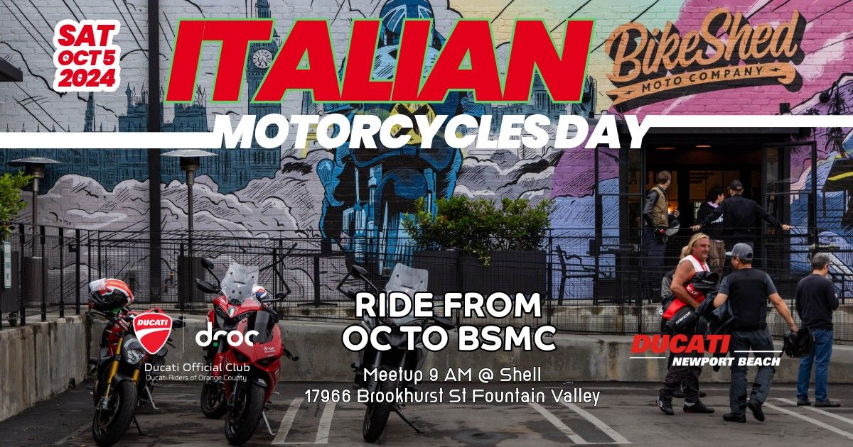 DROC Canyon Ride to Italian MC Day at BikeShed