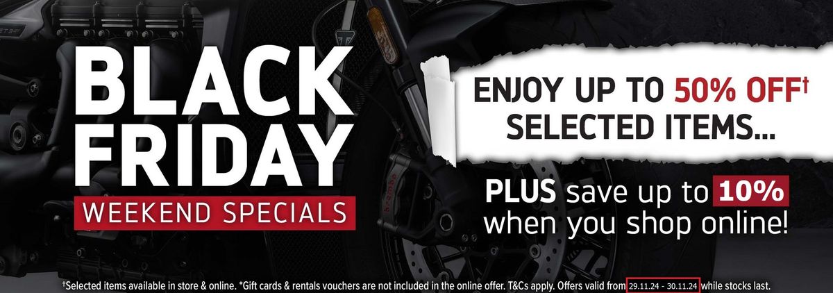 Black Friday Weekend @ Staffordshire Triumph