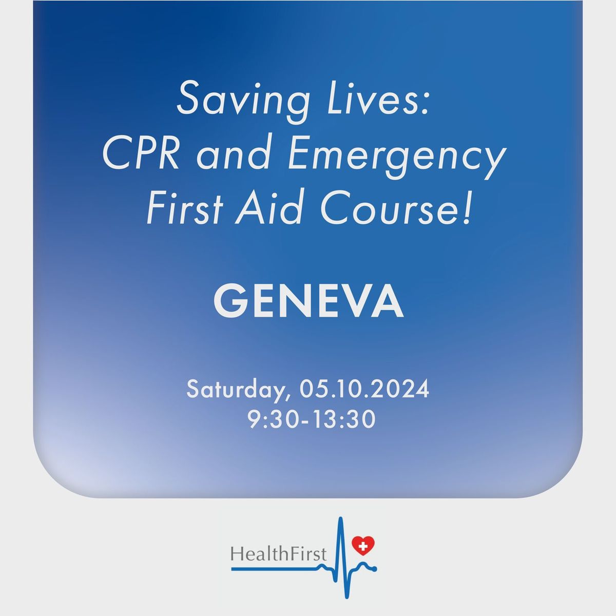 Saving Lives: CPR and Emergency First Aid Course