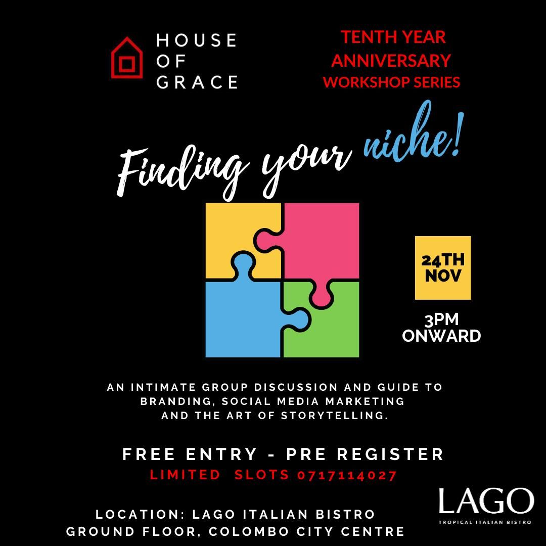 Finding your niche! : Free event on Branding, Social Media Marketing and the art of storytelling.