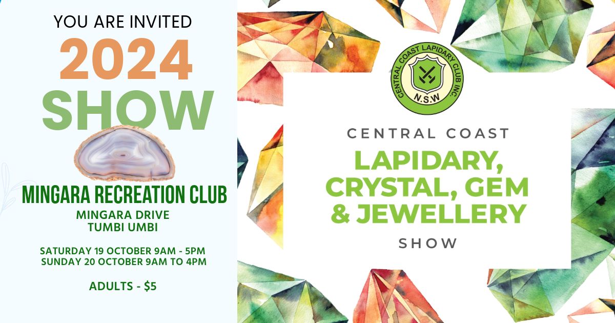 Central Coast Lapidary, Crystal, Gem & Jewellery Show 2024