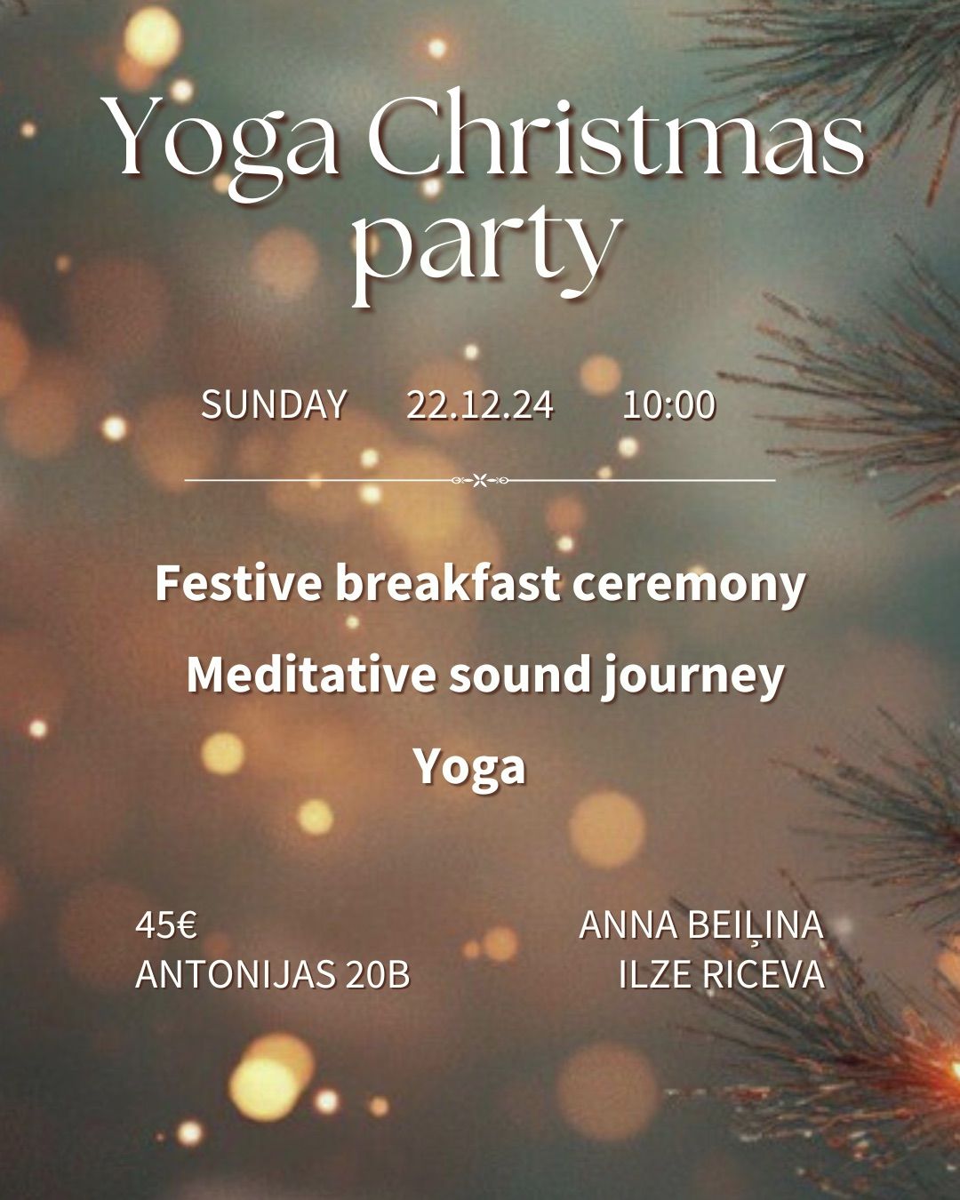 Yoga Christmas party