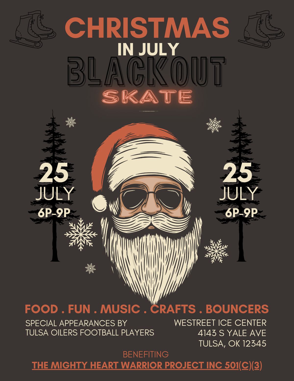 Christmas in July BLACKOUT Skate