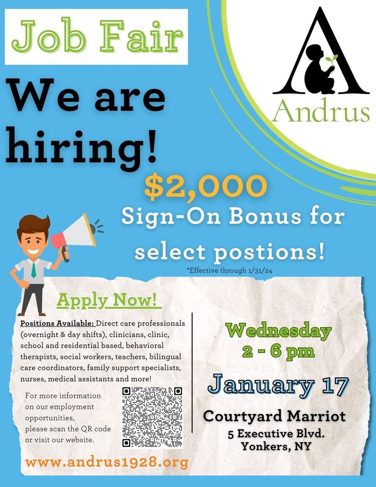 Job Fair, Courtyard by Marriott Yonkers Westchester County, 17 January 2025
