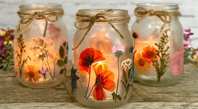 Pressed Flower Lanterns | Creative Art Social at Birch Road