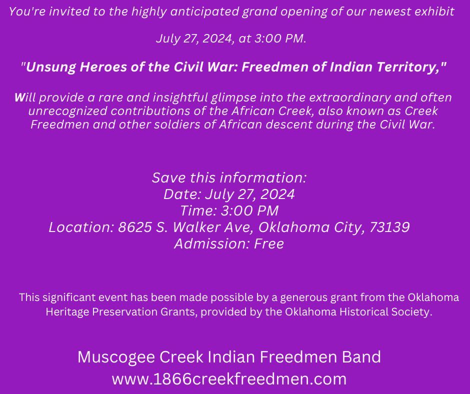 "Unsung Heroes of the Civil War: Freedmen of Indian Territory,"