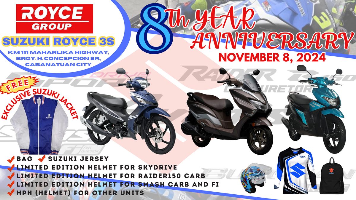 Suzuki Royce 3s Cabanatuan 8th Year Anniversary Celebration