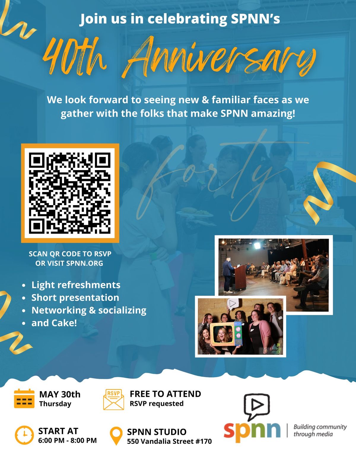 SPNN 40th Anniversary Celebration + Annual Meeting