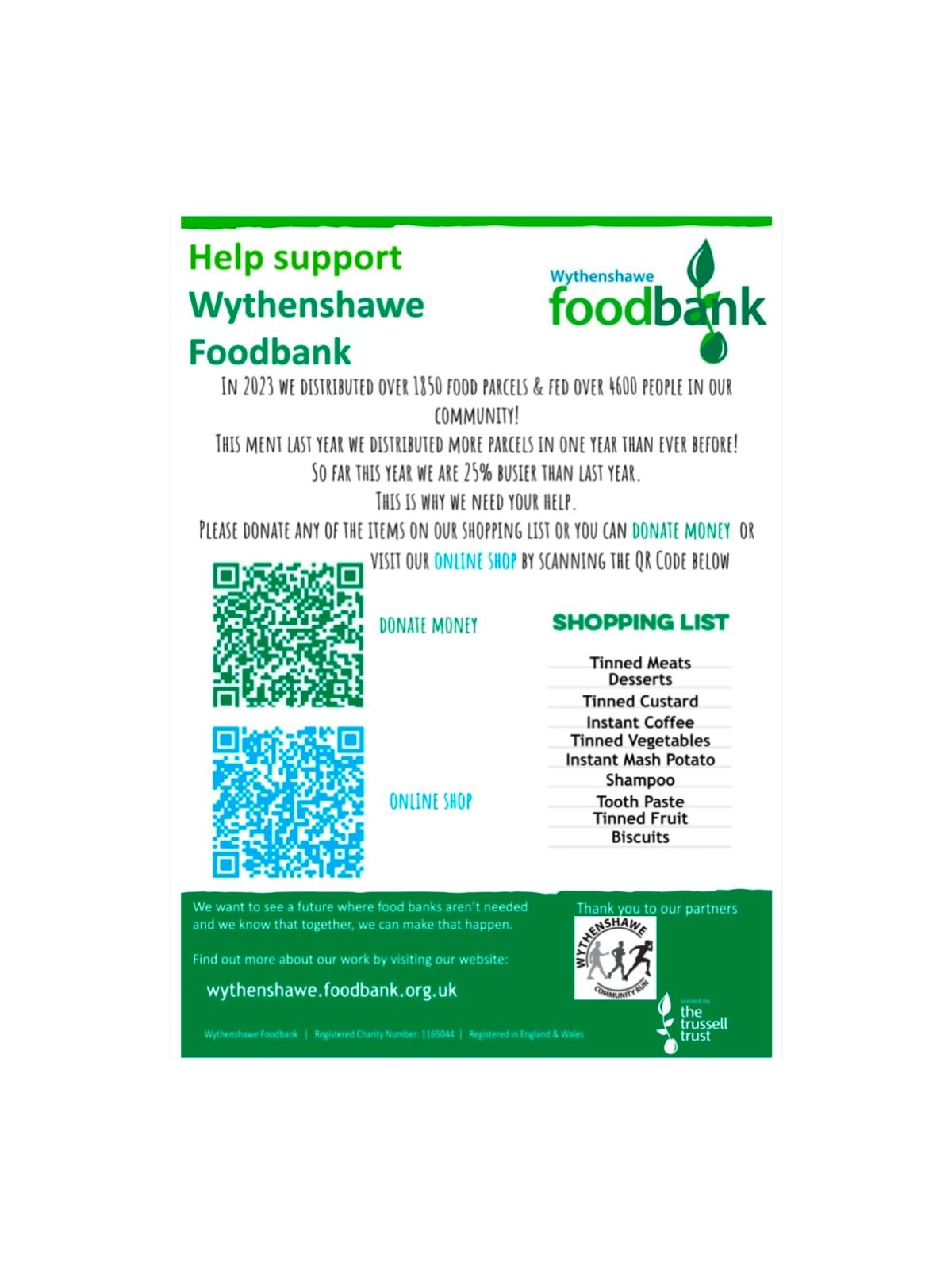 Wythenshawe Community Foodbank Run 