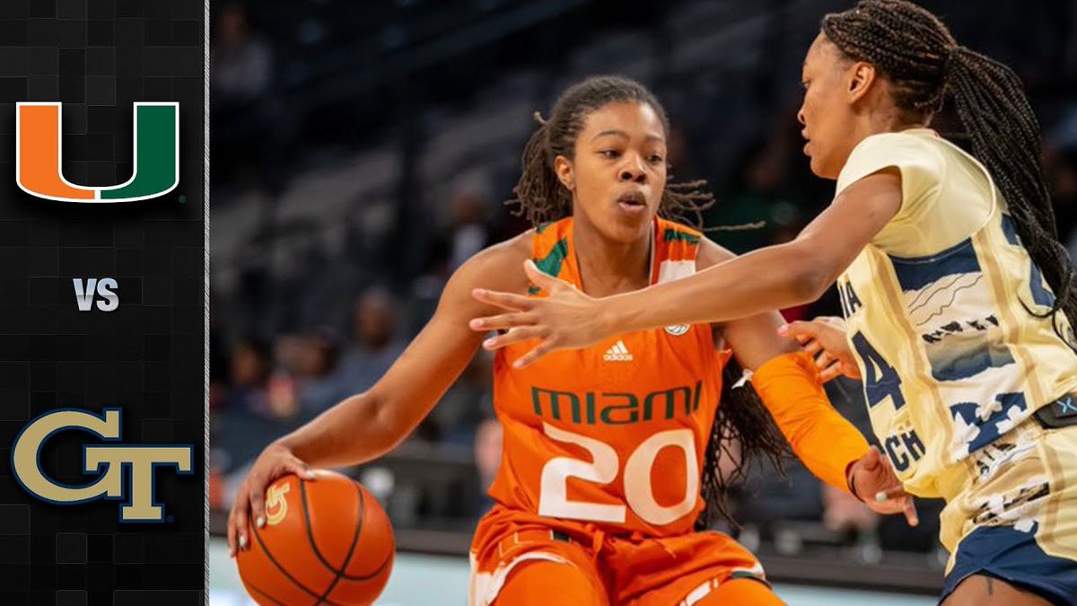 Georgia Tech Yellow Jackets at Miami Hurricanes Womens Basketball