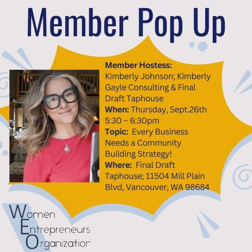 WEO Member Pop Up Event (September)