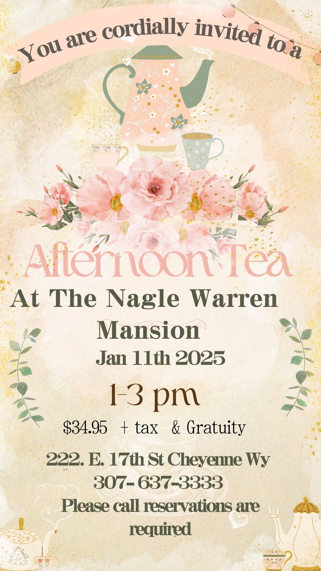 Afternoon Tea At The Nagle Warren Mansion 