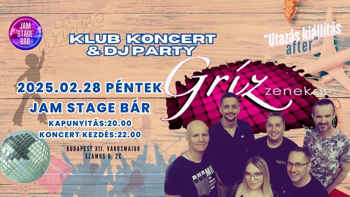 GR\u00cdZ klub koncert - Jam Stage Bar