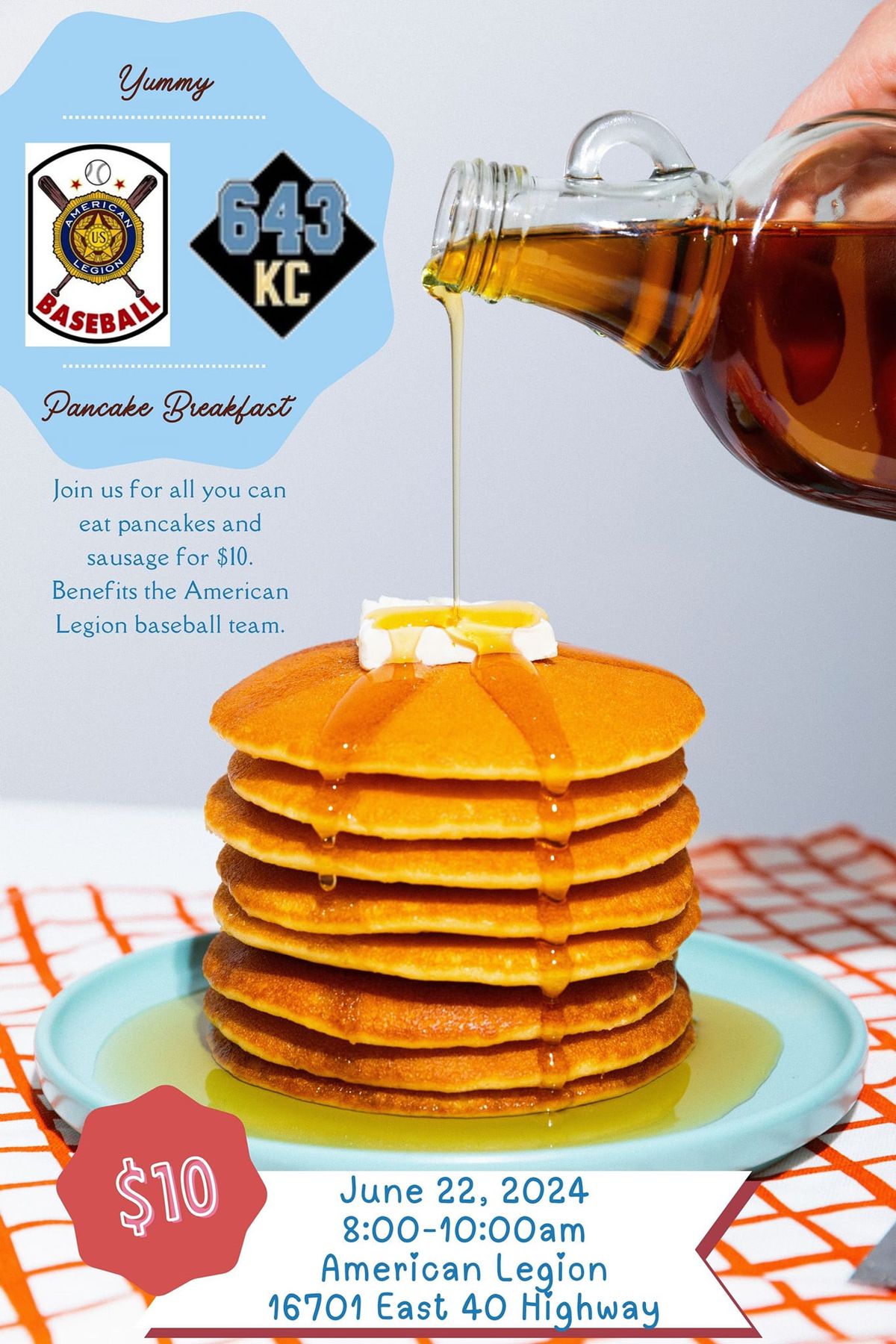Pancake Breakfast for Legion Baseball