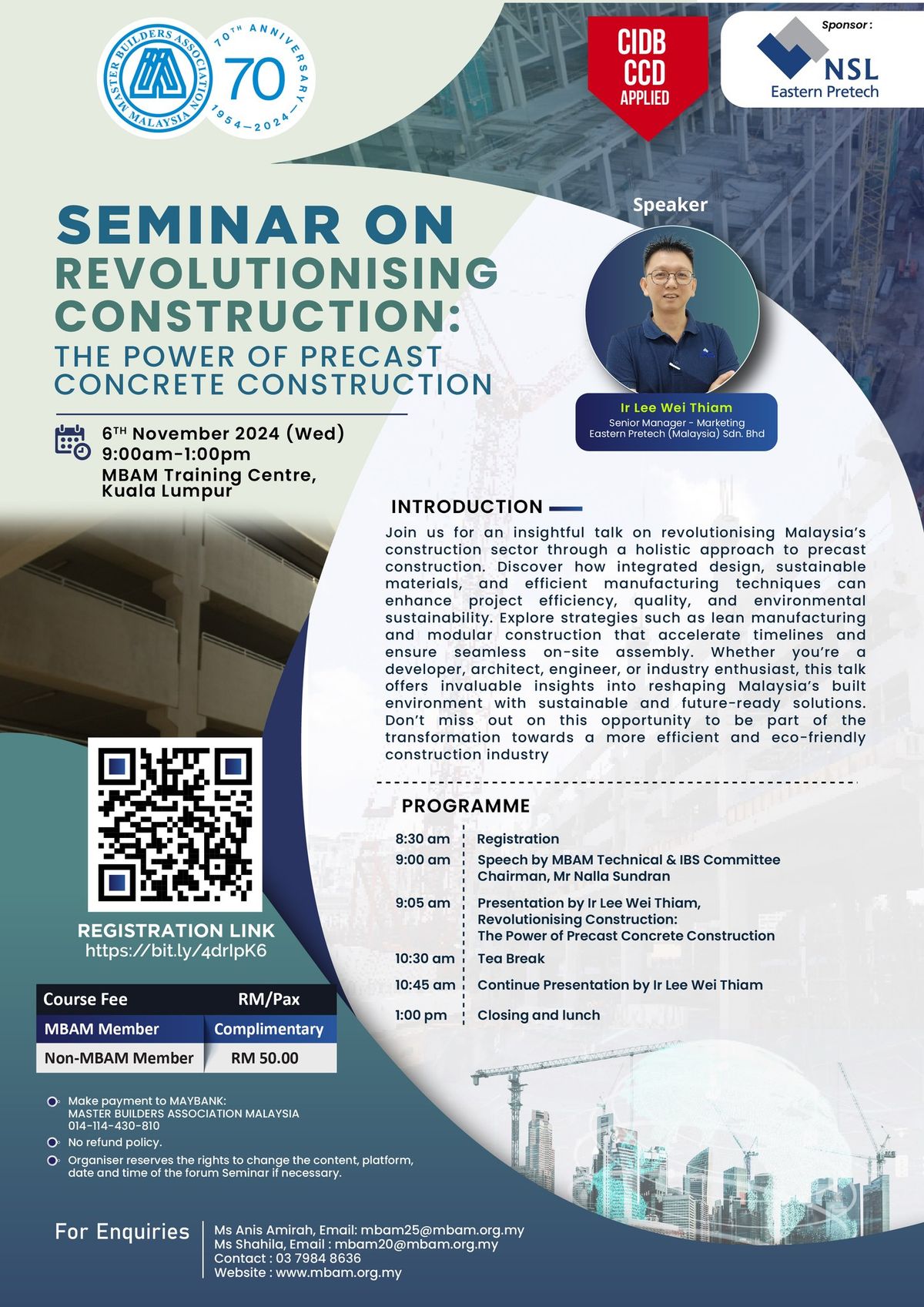 Seminar on Revolutionising Construction: The Power of Precast Concrete Construction