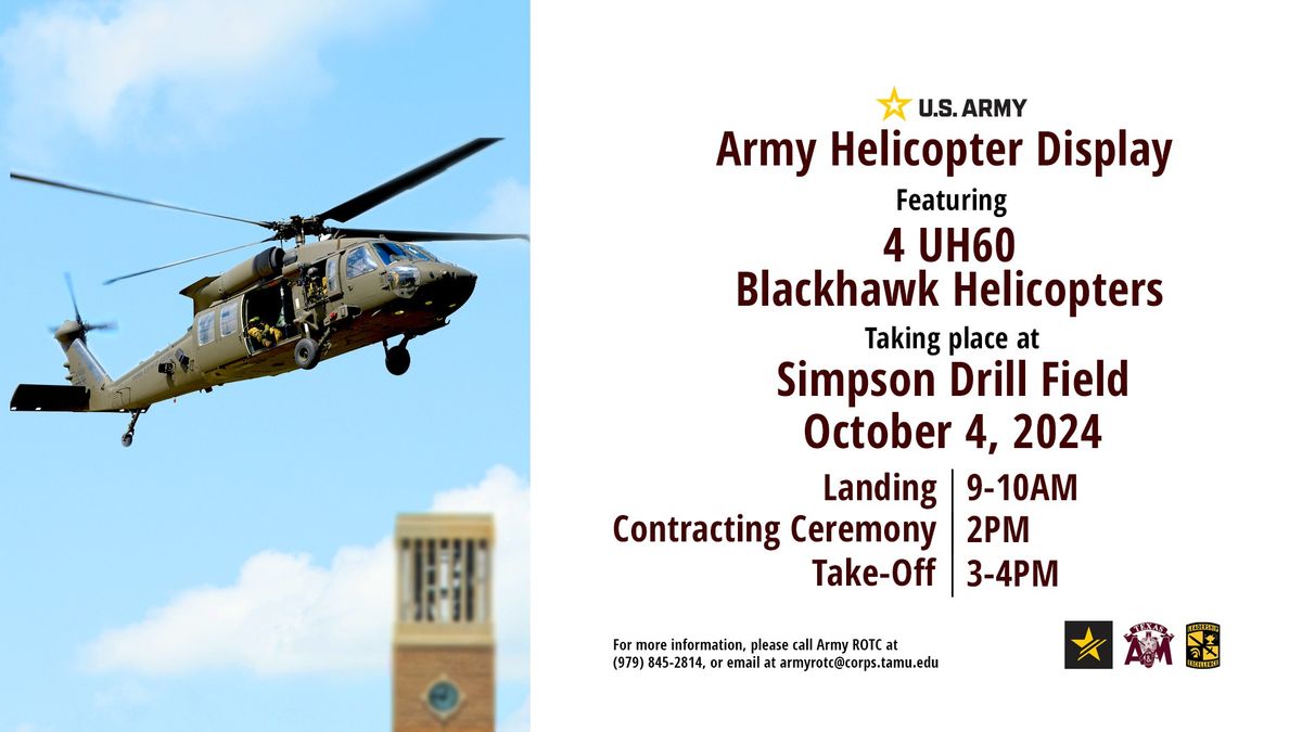 Army Helicopter Display 